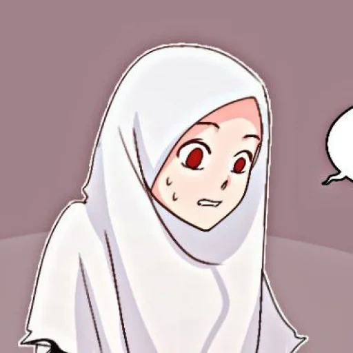 anime, jovem, anime muçulmano, hijab de anime, menina anime