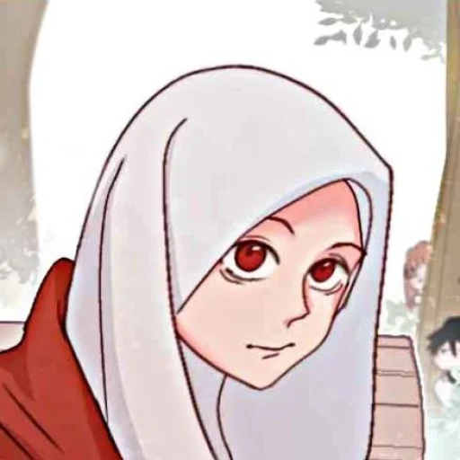 young woman, hijab anime, anime hijab, anime girl, anime girls