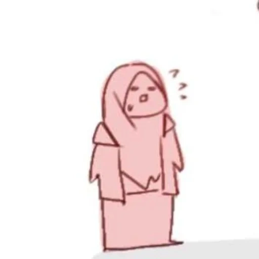 hijab, musulman, jeune femme, musulman, musulman avec un dessin de chat