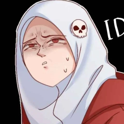 anime, hijab, jeune femme, madloki arisan, hijab musulman