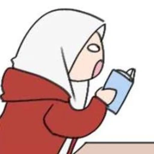 animación linda, komik anime, musulmanes, mujeres musulmanas, animación de dibujos animados