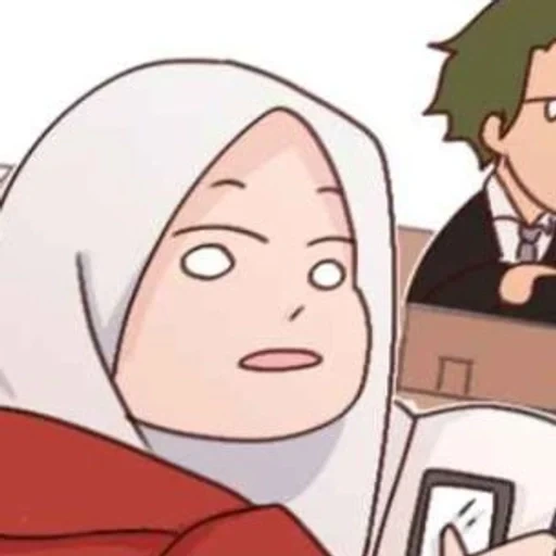 anime, anime, humain, art anime, sakura hijab anime
