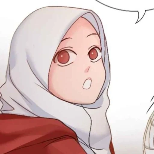 anime, young woman, anime muslim, cartoon anime, madloki arisan