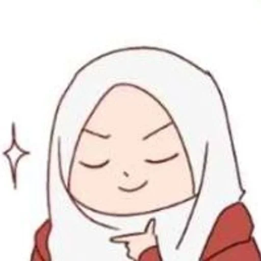 asiático, anime, humano, anime de desenho animado, sakura hijab anime