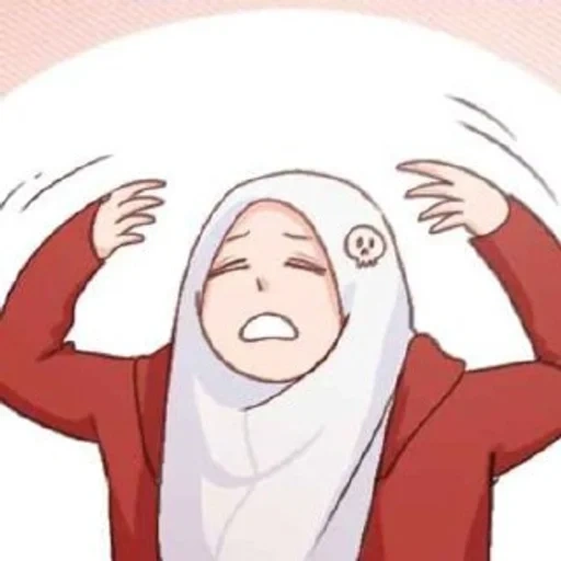 anime, gadis, anime aidan, anime muslim, anime jilbab bunga sakura