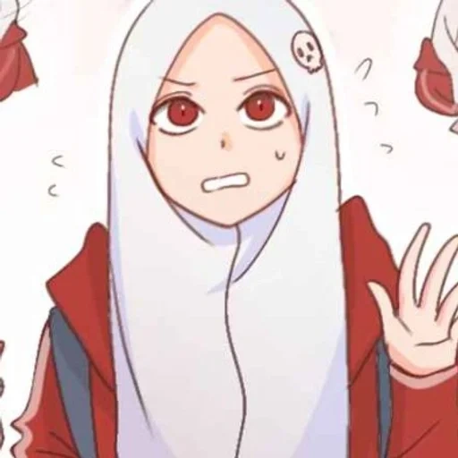 anime, arte de anime, kawaii hijab, anime muçulmano, sekolah menengah pertama