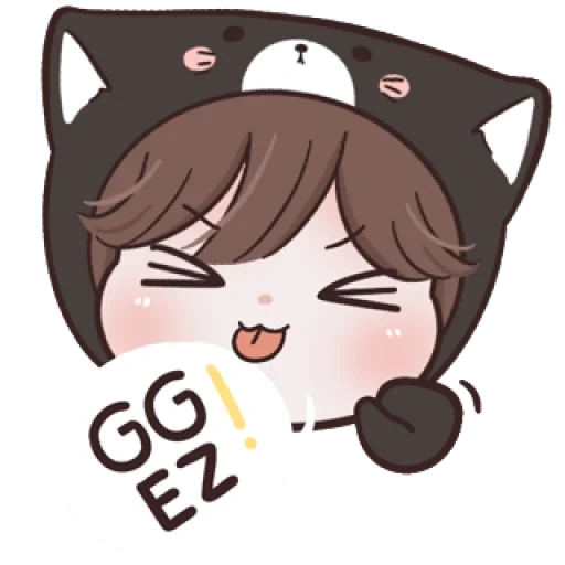 drawing, cute stickers, stickers, anime cute drawings, anime dear