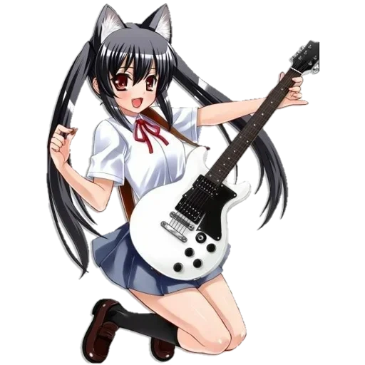 nakano azusa, light music, takeda hidehiko, azuni anguitar, anime adzuki bean guitar