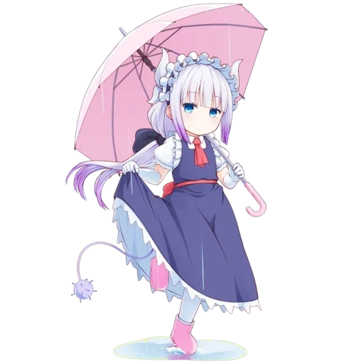 kanna kamui, kobayashi san chibi, canna kamui è un ombrello