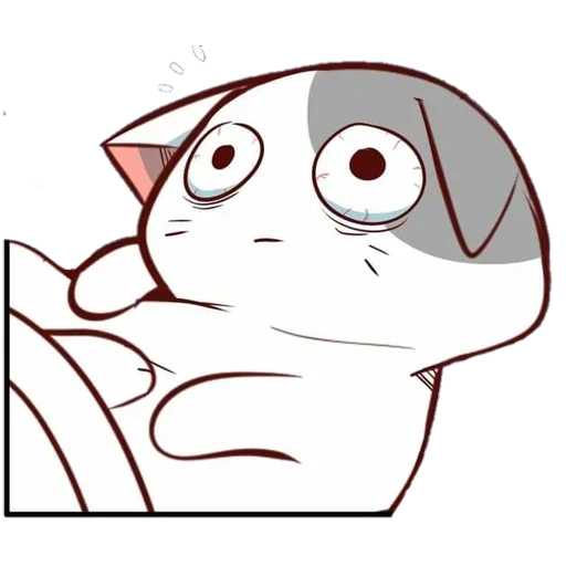 pus nyanagami, anime kucing berwarna-warni, kucing menutup matanya
