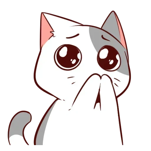 anjing laut kecil, gambar berwarna-warni, anime kucing lucu