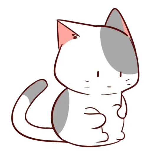 frown cat, pus nyanagami, anime kucing lucu, anime kucing berwarna-warni