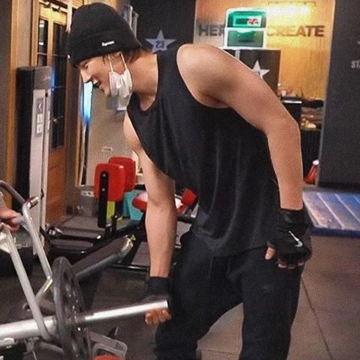 pak chanyeol, fitness hall, fitness men, training fitness