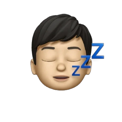 asiático, seksan, humano, timurka batidas, memoji está com sono