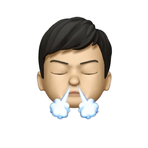 héroe, asiático, memoji, gente, face id