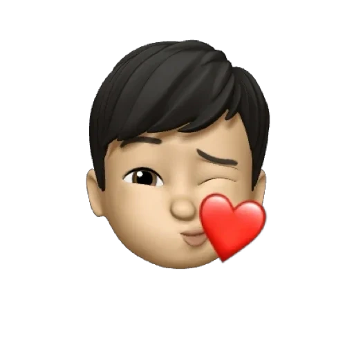 gli asiatici, le persone, mele memoji, un bacio commemorativo, memoji girl and boy