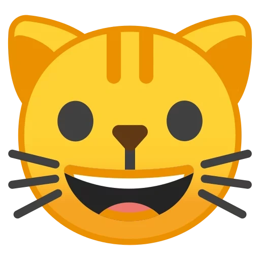 кошка, cat emoji, эмодзи кот, кот смайлик, андроид эмоджи кошки
