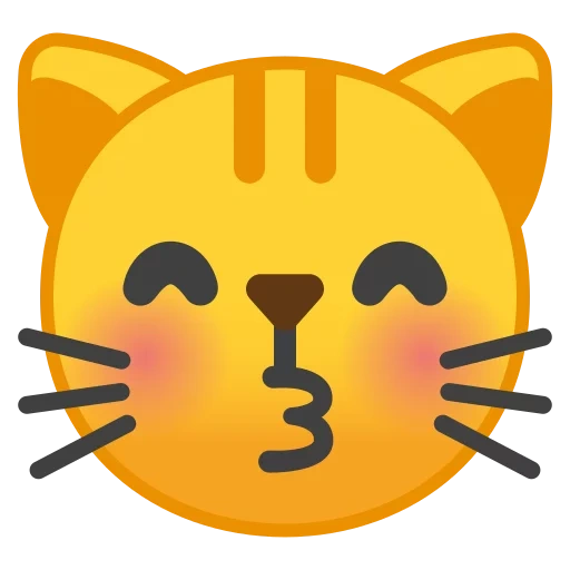 смайл кот, cat emoji, кот эмодзи, смайлик кот, лицо кошки смайлик