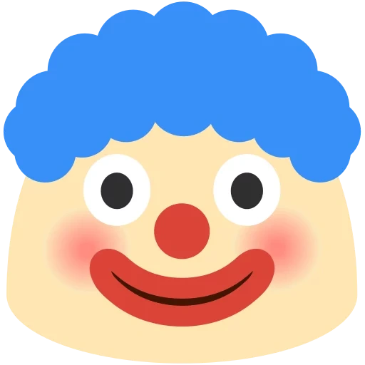 клоун emoji, лицо клоуна, эмодзи клоун, клоун эмодзи дискорд, клоунское лицо эмодзи