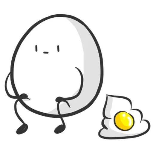 huevo, mr egg, attelle, drôle de logo, pommes de terre dansent