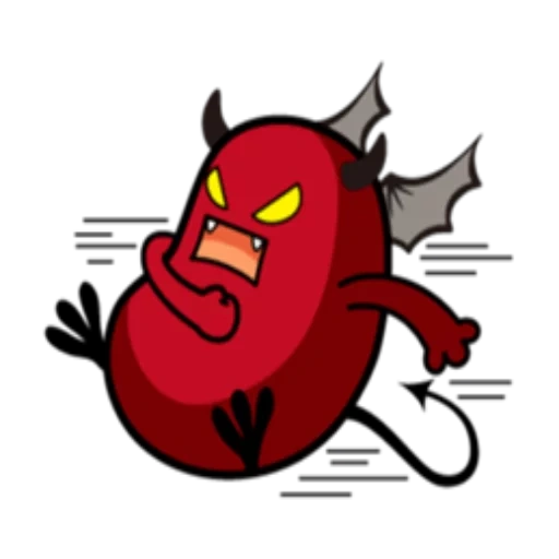 garoto, diabo vermelho, o diabo está com raiva, demônio do mal, emoji geometria discord