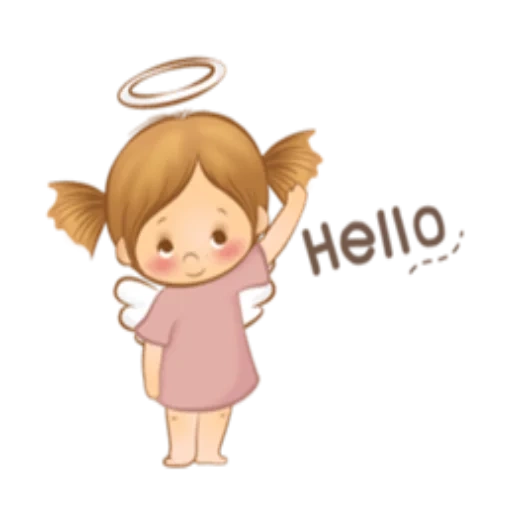 niña, pequeño ángel, ángel de dibujos animados, patrón de angelito, niñas lindas