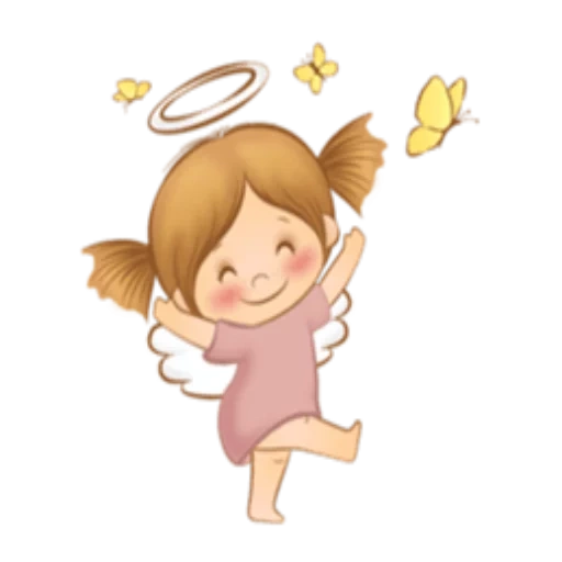 niña, férula, pequeño ángel, ángel cleveland, caricatura de ángel caído