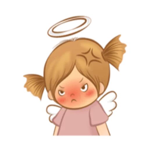 menina, criança, anjo, padrão de anjo, anjo dos desenhos animados