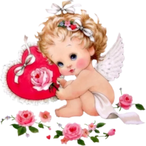 angels, you are an angel, cards by angels, angels with the inscription, angel with a heart