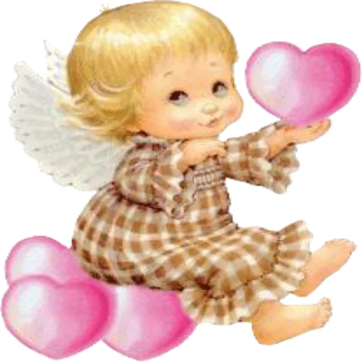 kinder, the cherub, postkarte engel, ansichtskarte mit einem kleinen engel
