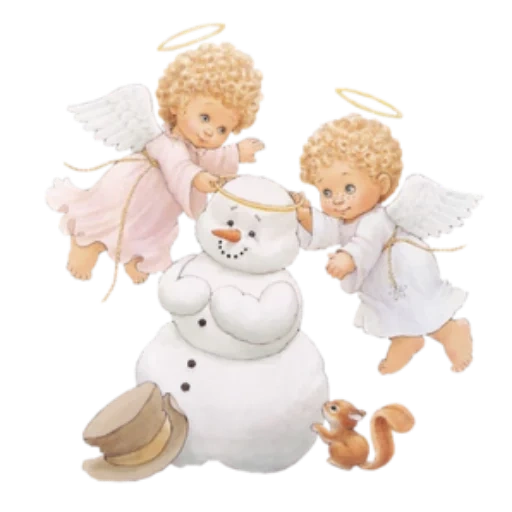 angel's christmas, cherub für das neue jahr, weihnachten engel, christmas cherub, engel neujahrskarte