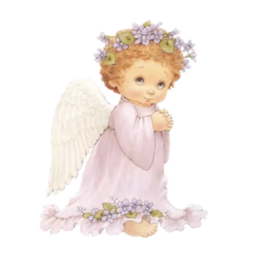 the cherub, angel angel, happy angel day, kleine engelsmalerei, ansichtskarte mit einem kleinen engel