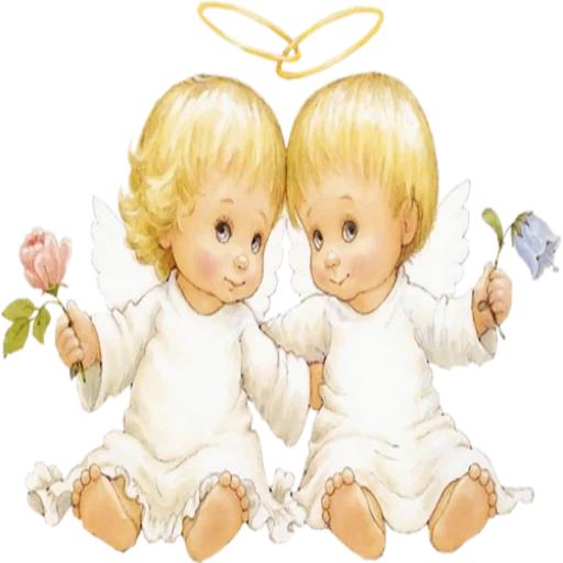gêmeos, bebê anjo, cartão postal anjo, feliz aniversário para gêmeos, feliz aniversário para meninas gêmeas