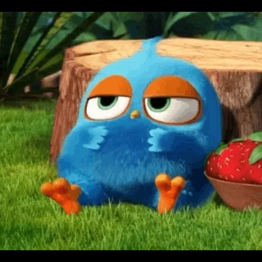 angry birds, engeli bird blue, angry birds blues, cartoon angry birds blues, angry birds blue mobility painting serie stills