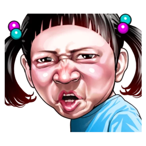 anime face, angry anime, angry kid ugly, die charaktere sind lustig, art lach-syndrom