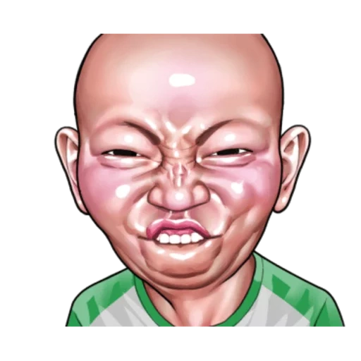 asiático, angry face, funny face, chinês irritado, rosto ridículo