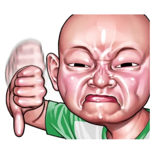 chico, cara enojada, chino malvado, dibujo de bebé divertido dibujo enojado, familia de mordaza super radical