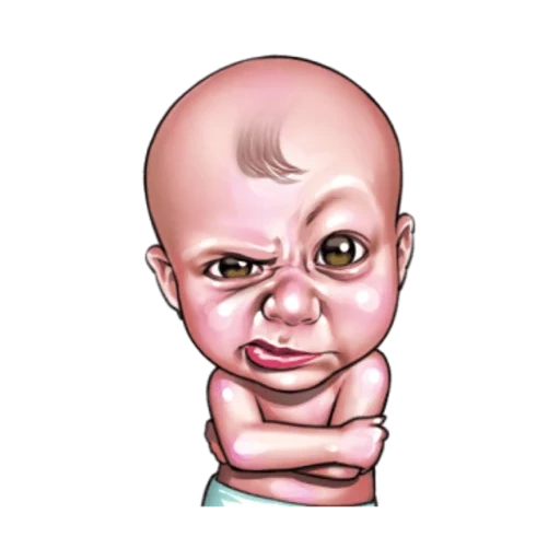 kinder, angry baby, bleistiftzeichnung, das schreckliche haus der zwerge, funny baby drawing angry