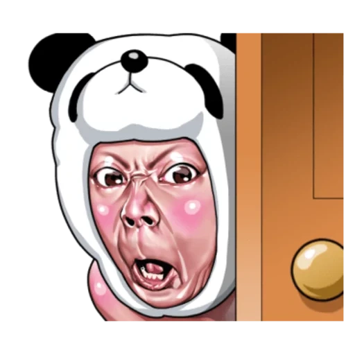 emoticon, weiblich, über den panda haha