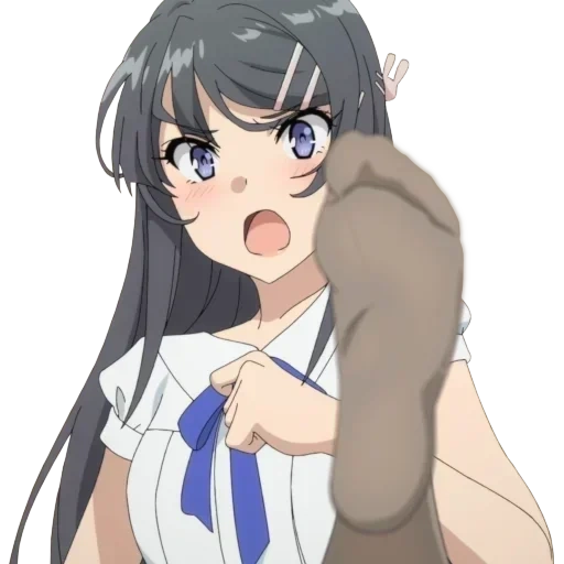 sakurajima, anime girl, personnages d'anime, seishun buta yarou, seishun buta yarou wa bunny