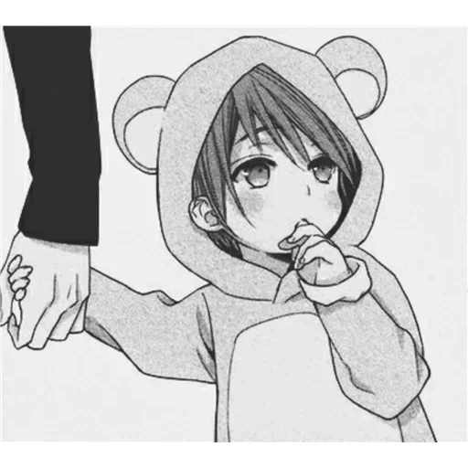 gambar, gambar anime, gambar anime anak perempuan, anime dengan pensil guys sayang, gambar sketsa anime lucu