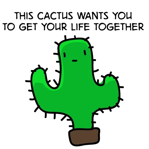 kaktus, sad cactus, kartun kaktus, cactus free hughes, ilustrasi kaktus