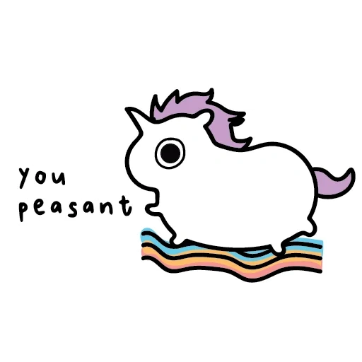 unicorno, un unicorno paffuto, l'unicorno di sr, gli adesivi sono unici carini, bel unicorni