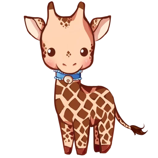giraffe pattern, cute little animal pattern, animal sketch of kawai, kavai animal giraffe, sketch cute little animals