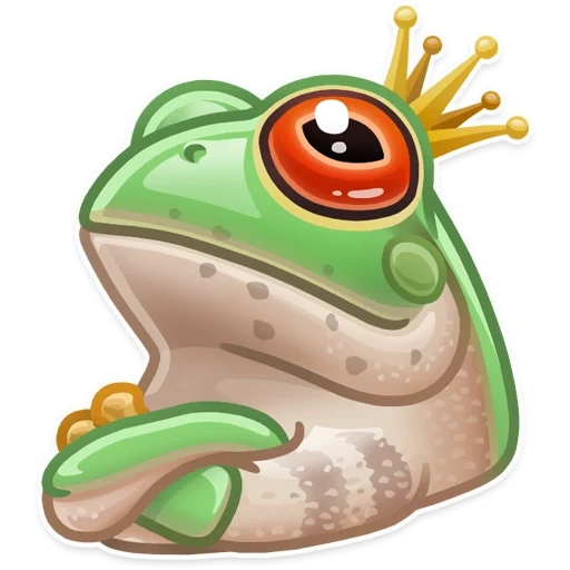 animals, a cheerful animal, cartoon frog is cute
