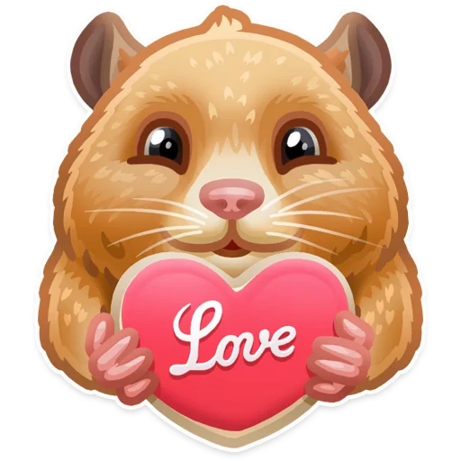 hamster, animal, hamster do coração, hamster apaixonado, hamster segurando um coração