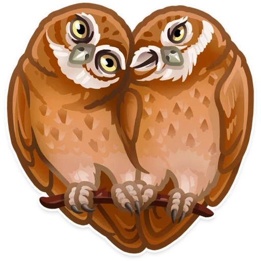 owl, owl owl, watsap owl, artemisia branch, owl cartoon brown