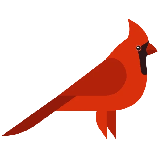 burung burung, burung merah, kardinal burung, vektor kardinal burung, kardinal merah burung