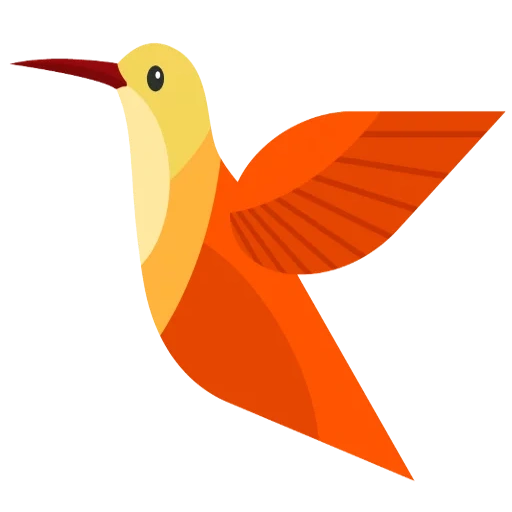 oiseau, oiseau plat, oiseau de colibri, oiseau de colibri, dessin animé