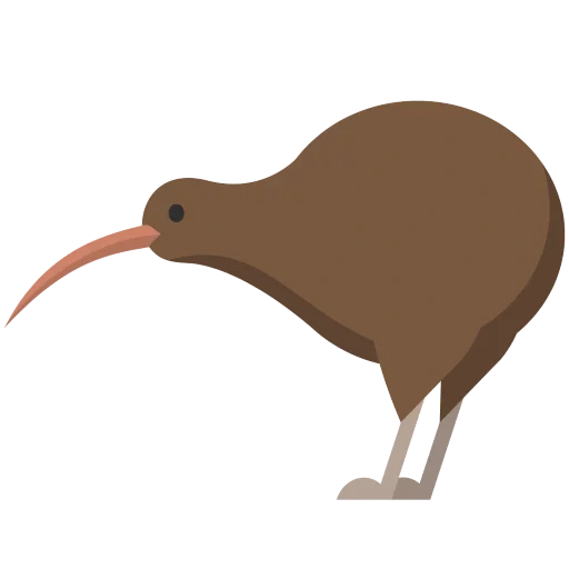 oiseau kiwi, oiseau kiwi, dessin d'oiseau kiwi, oiseau kiwi sans fond, l'oiseau est un dessin animé